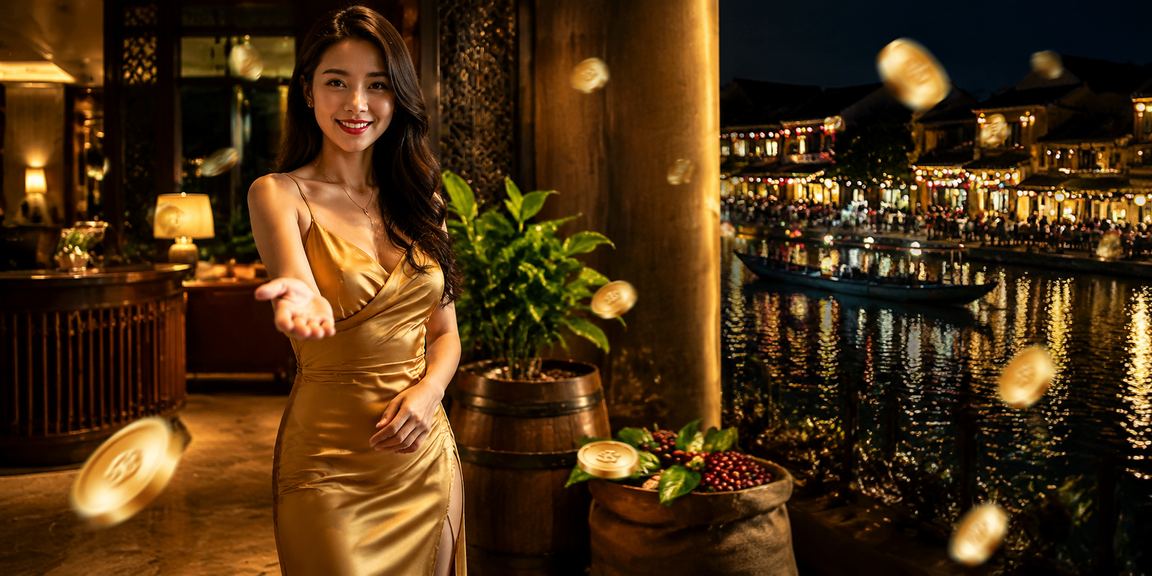 Người chơi sử dụng thiết bị di động tại Hội An với giao diện casino mượt mà
